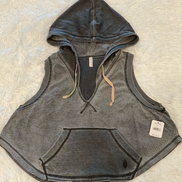 Free People Sleeveless hooded Sweat Shirt - Picture 5 of 10
